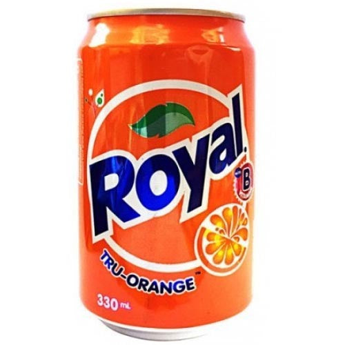 Refreshing 330 ML Royal Tru Orange Carbonated Orange Drink