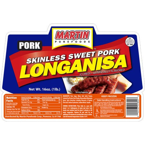 Martin Purefoods 16-OZ Skinless Sweetened Pork Longanisa