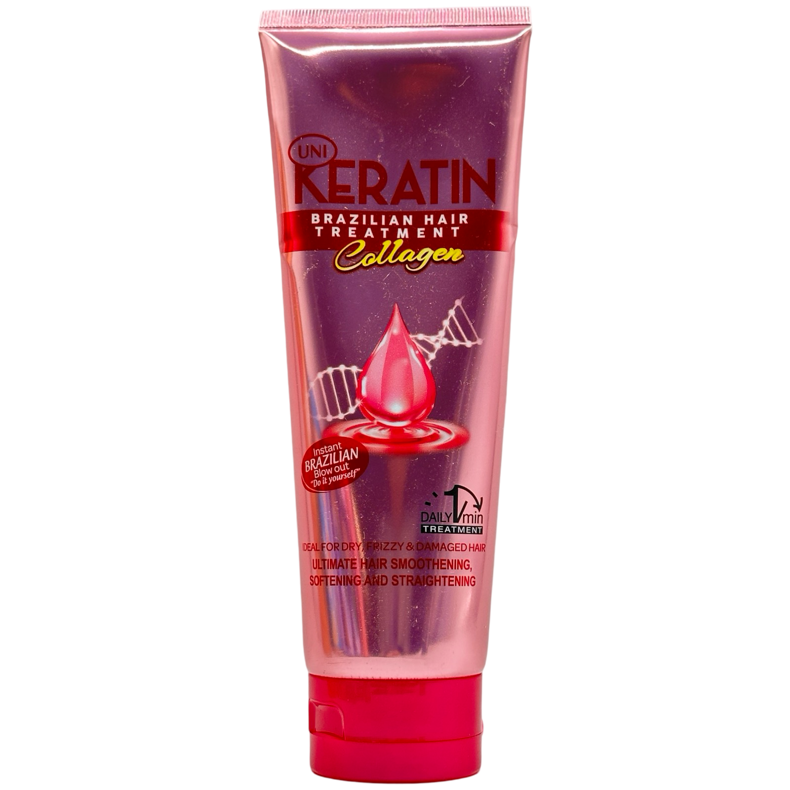 UNI Collagen-infused Pink Brazilian Keratin Hair Treatment - 200 G