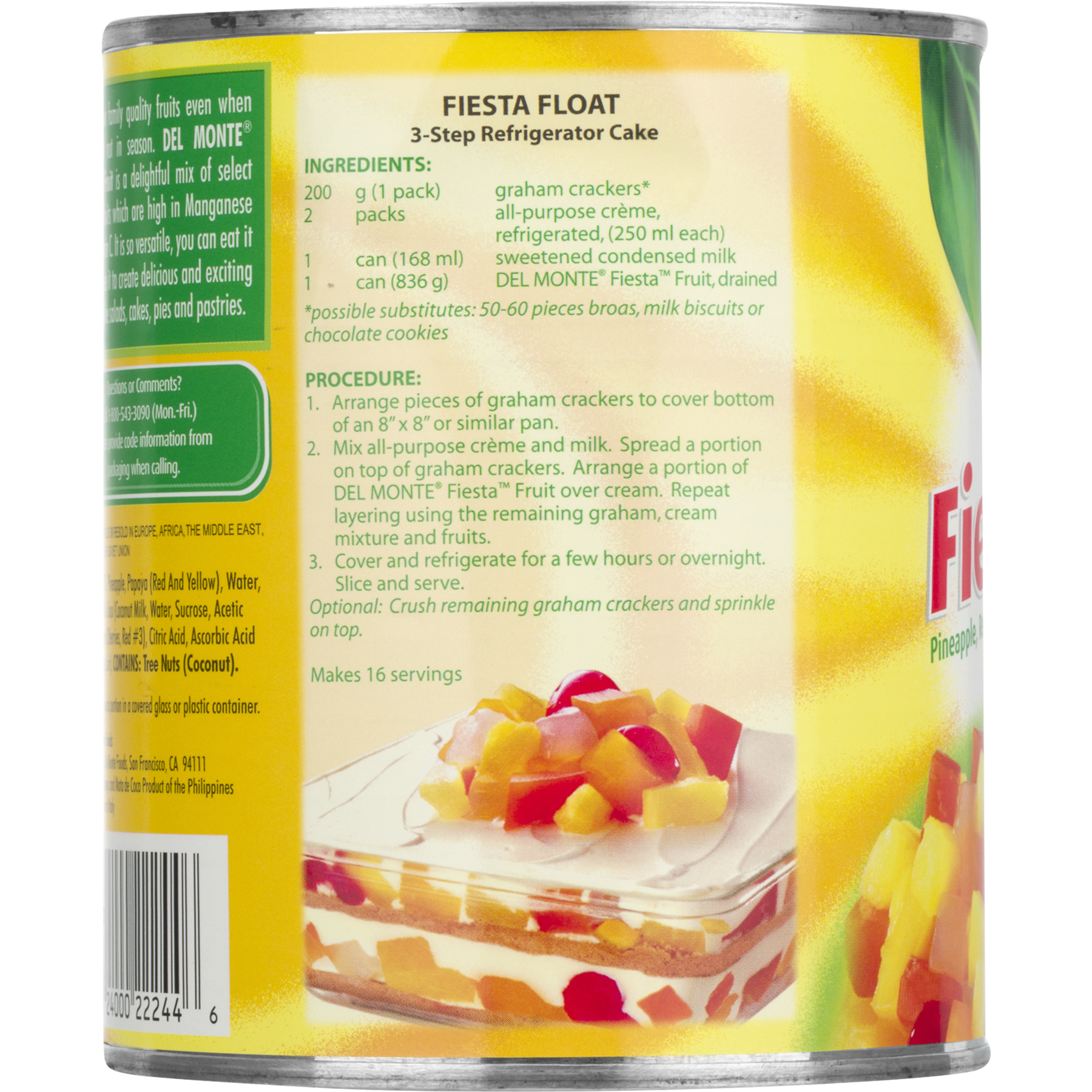 Del Monte 30 OZ Fiesta Fruit Cocktail in Rich Heavy Syrup