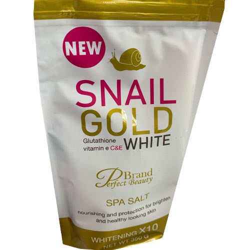 Snail Gold Whitening Spa Salt - Gold Scrub Soap with Glutathione & Vitamin E&C, 350 G