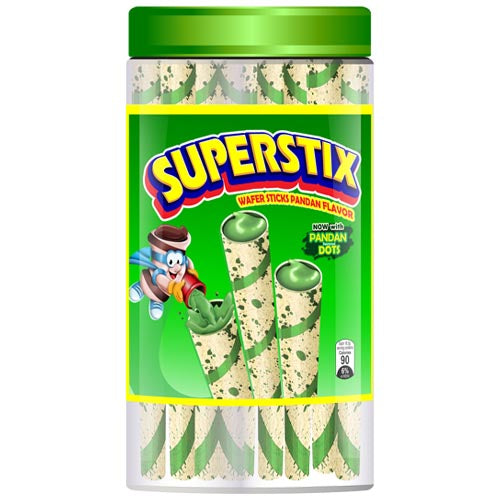 Get Your Hands on 336G Superstix Pandan Flavor Wafer Sticks - A Delightful Snack!