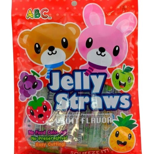 Get Assorted Fruit Flavored ABC Jelly Straws - 300 G (RED) Now