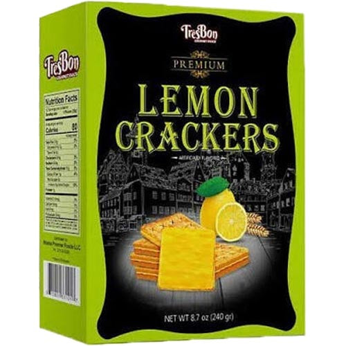 TresBon Premium 240G Lemon - Flavored Crackers for Snacking