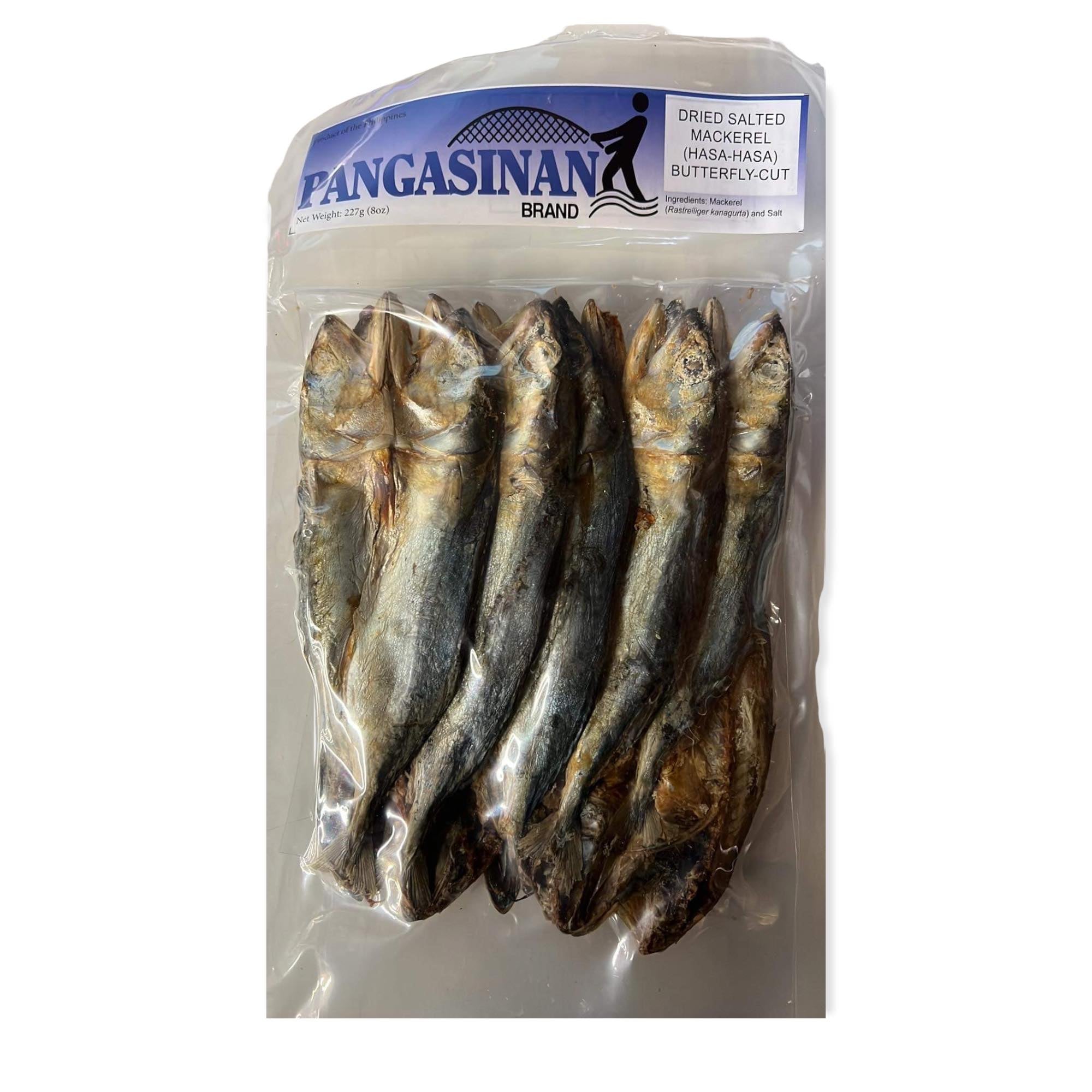 Pangasinan Brand - 8 OZ Fully Eviscerated Dried Salted Mackerel (Hasa - Hasa) - Great Deal
