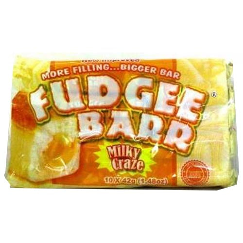 Rebisco Milky Craze Fudgee Bar - 10 Pack Snack, Total 42 G