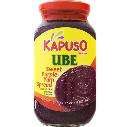 Kapuso Sweet Purple Yam Spread (UBE) - 12 OZ Jar, Ideal for Baking and Desserts