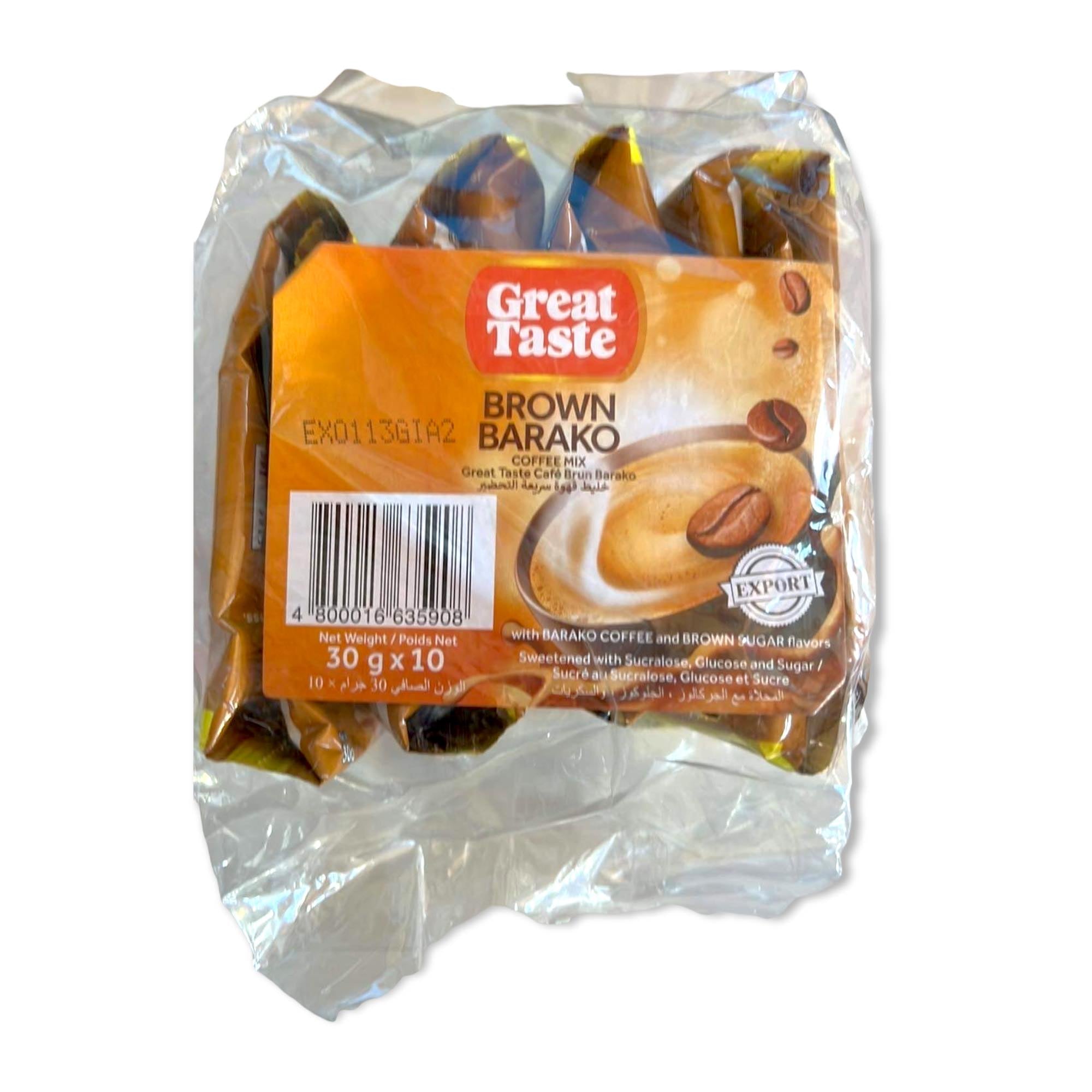 Great Taste Brown Barako Coffee Mix - 10 Sachets (300G) - Limited Offer
