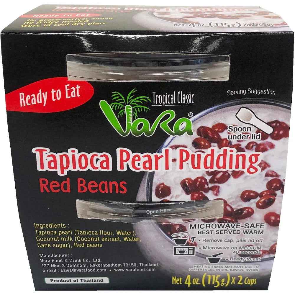 Vara Tapioca Pearl Pudding with Red Beans - 2 Cups, 4 OZ Delight