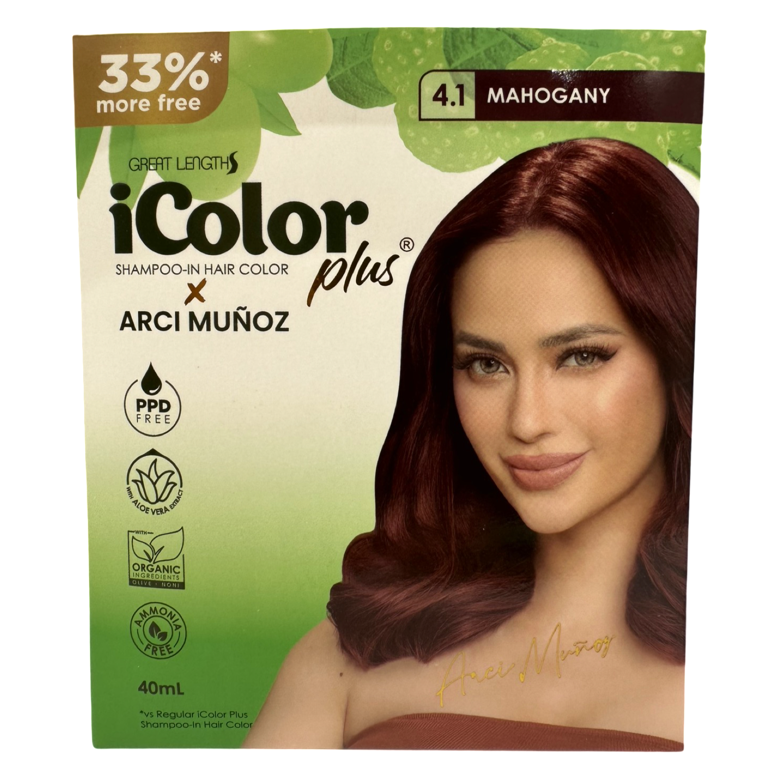 iColor Plus 40 ML Mahogany Shampoo-In Hair Color for Stunning Results