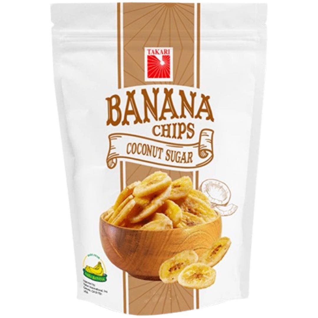 Takari 2 OZ Banana Chips with Coconut Sugar - Crispy and Sweet