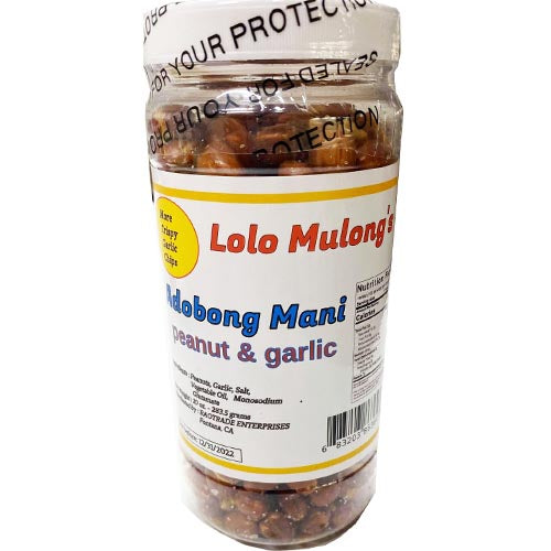 Lolo Mulong's Mild Adobong Mani - 10 oz Peanut and Garlic Delight