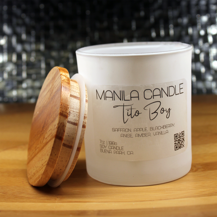 7 OZ Tito Boy Scented Manila Candle - Exclusive Fragrance