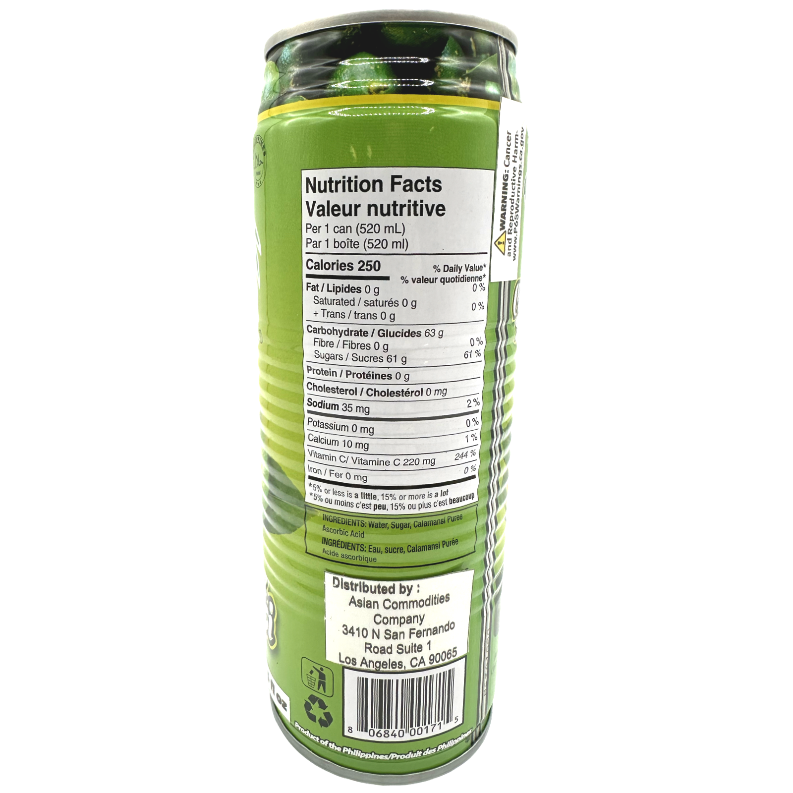 Get a Taste of Paradise! 520 ML Calamansi Refreshing Drink from the Philippines
