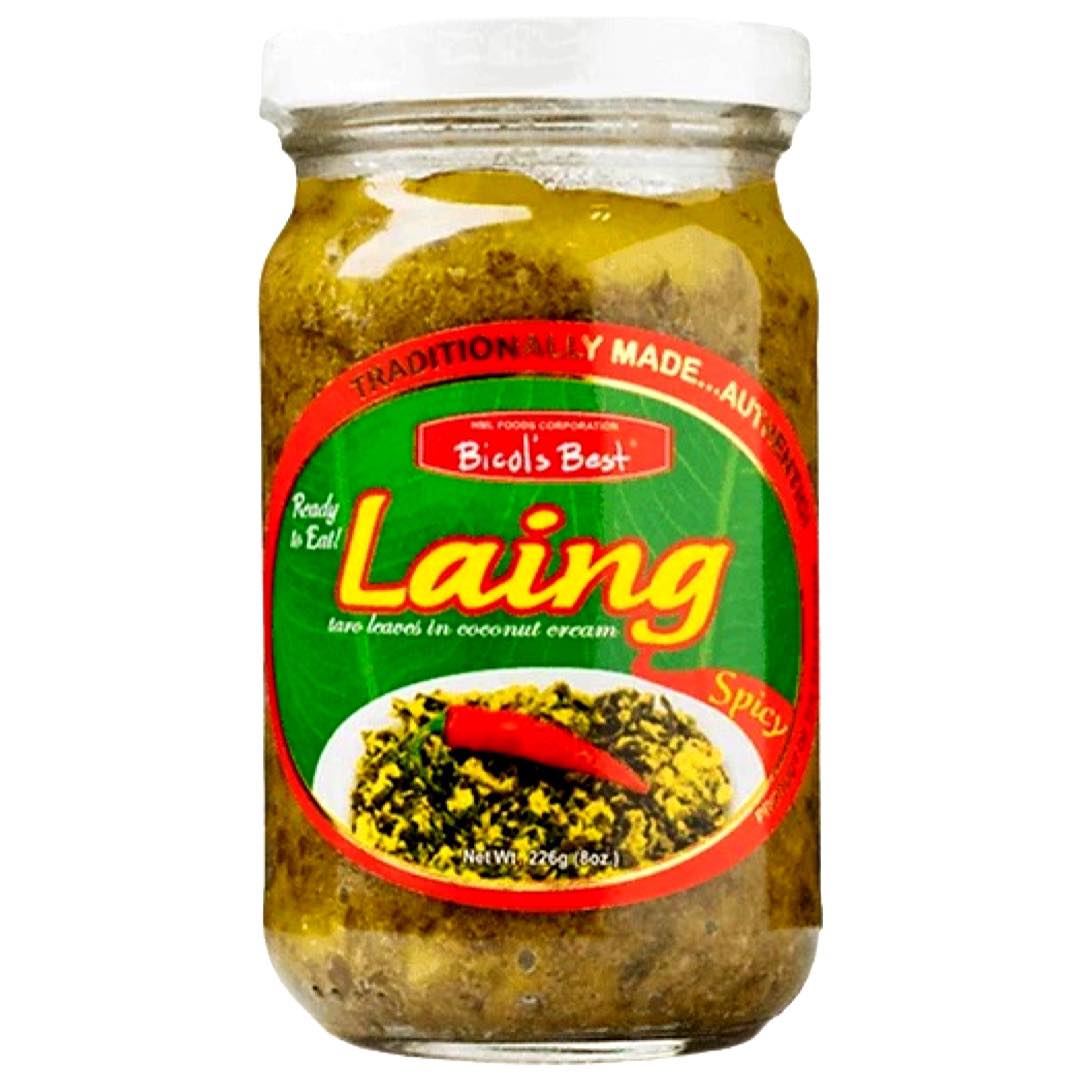 Bicol's Best - Spicy Laing - Tasty Taro Leaves in Coconut Cream Pack (226g) - Great Deal