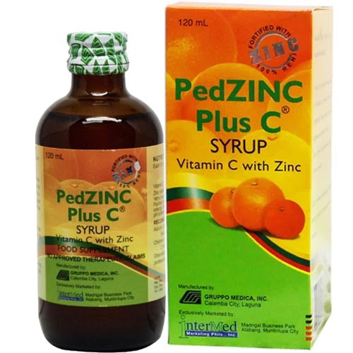 Hot Deal! PedZinc Plus C - 120 ML Children's Vitamin C Syrup with Zinc