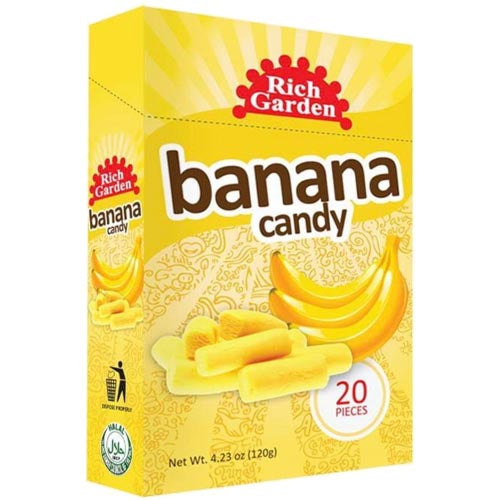 Rich Garden Soft and Chewy 120g Banana Candy - 20 Pieces