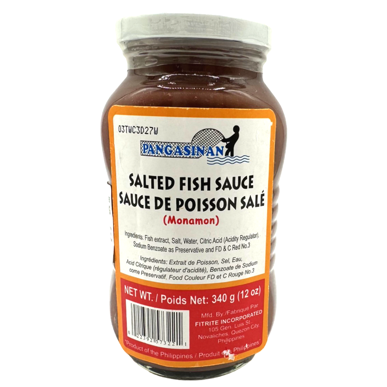 Monamon 12 OZ Salted Fish Sauce from Pangasinan - Exclusive Offer