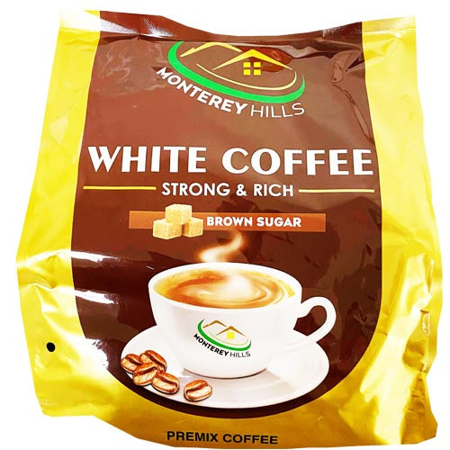Monterey Hills White Coffee - Strong & Rich Brown Sugar - 15 Sachets (35 G) - Great Deal