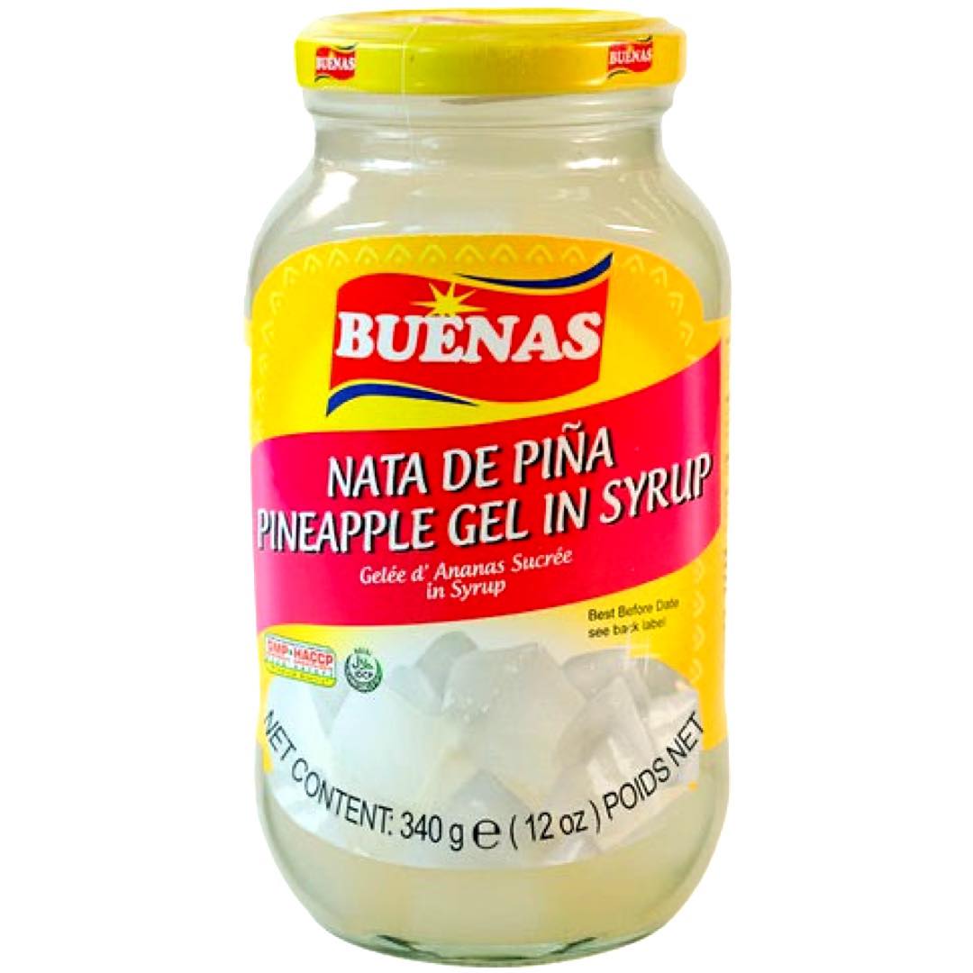 Buenas 12 OZ Pineapple Gel in Syrup - Tasty Nata De Pina
