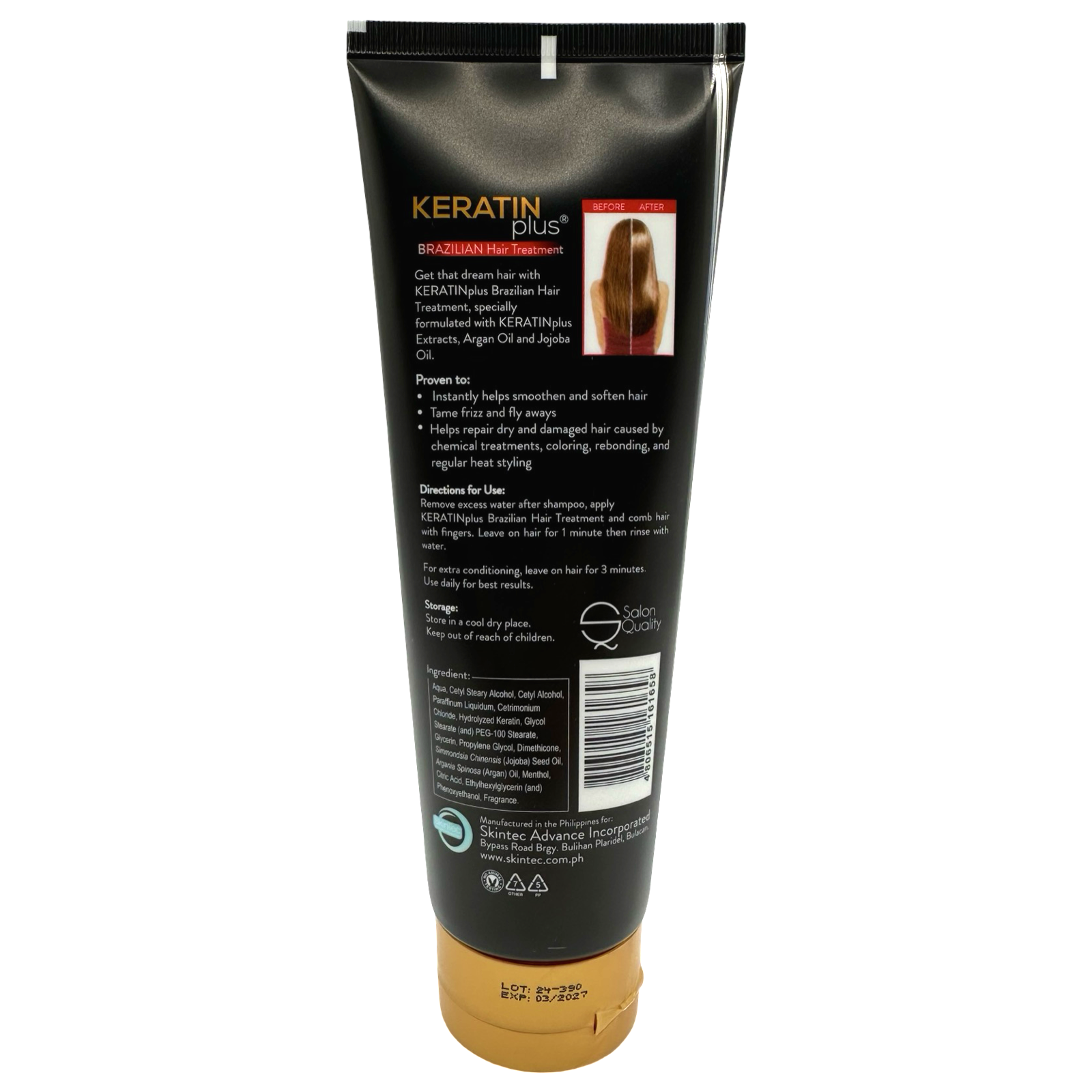 Get Dreamy Hair! Keratin Plus Brazilian Black Hair Treatment - 200G