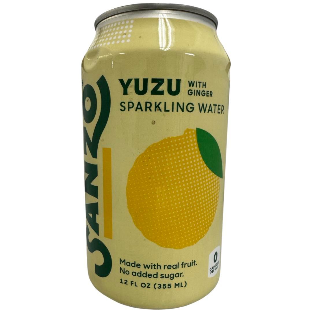 Sanzo Sparkling Yuzu with Ginger Water - 12 OZ - Refreshing Beverage