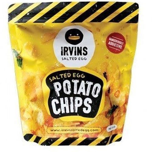 Irvins Regular Salted Egg Flavored Potato Chips - A Tasty Snack Delight