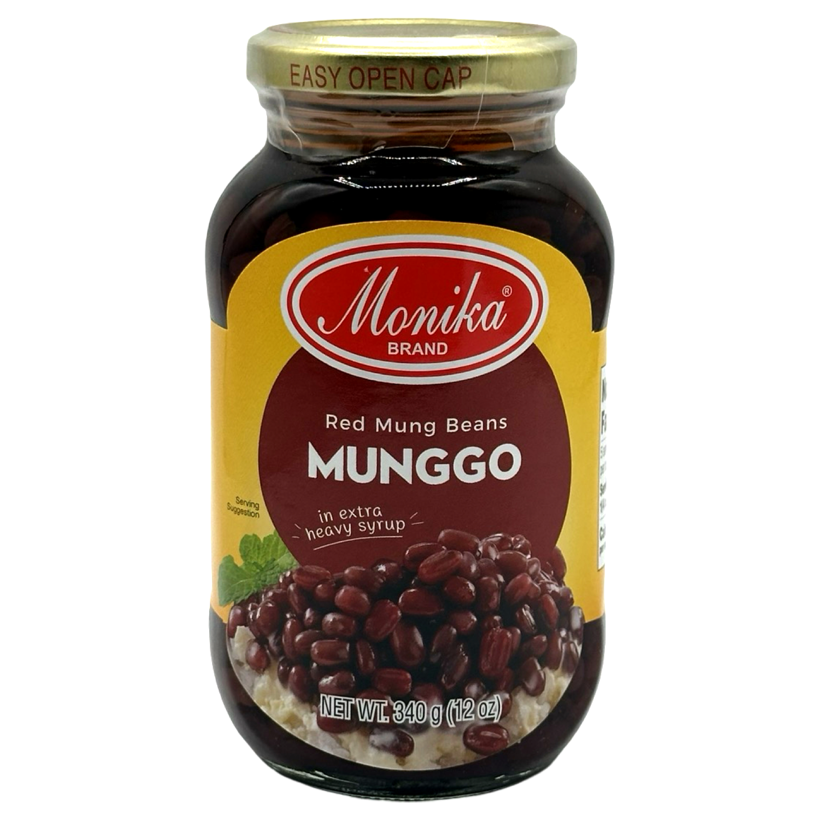 Monika Brand Red Mung Beans in Extra Heavy Syrup - 12 OZ Delightful Canned Good