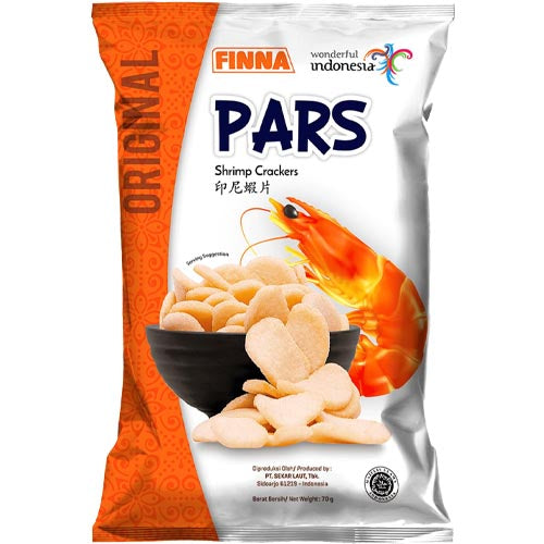 Finna Pars Original Shrimp Crackers - 2.46 OZ, Tasty Snack