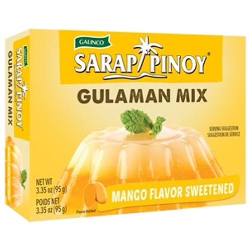Galinco Sweetened Mango Flavor Gulaman Mix - 95 G for Delicious Filipino Desserts