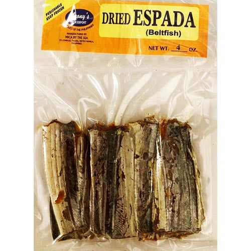 Leony's 4 OZ Dried Espada Beltfish - Ideal Long - Shelf - Life Snack