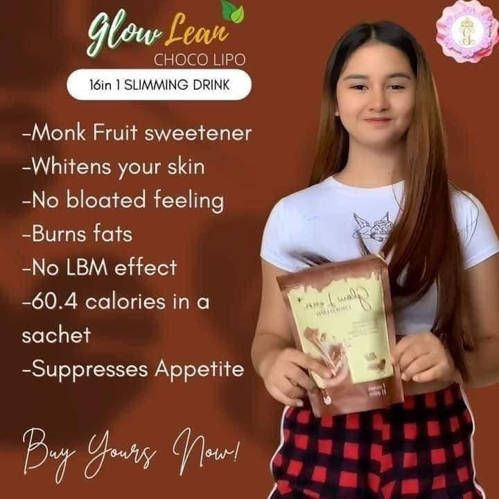 Glow Lean Choco Lipo - 7 Pouches of 21g, Natural Fat - Burning Drink