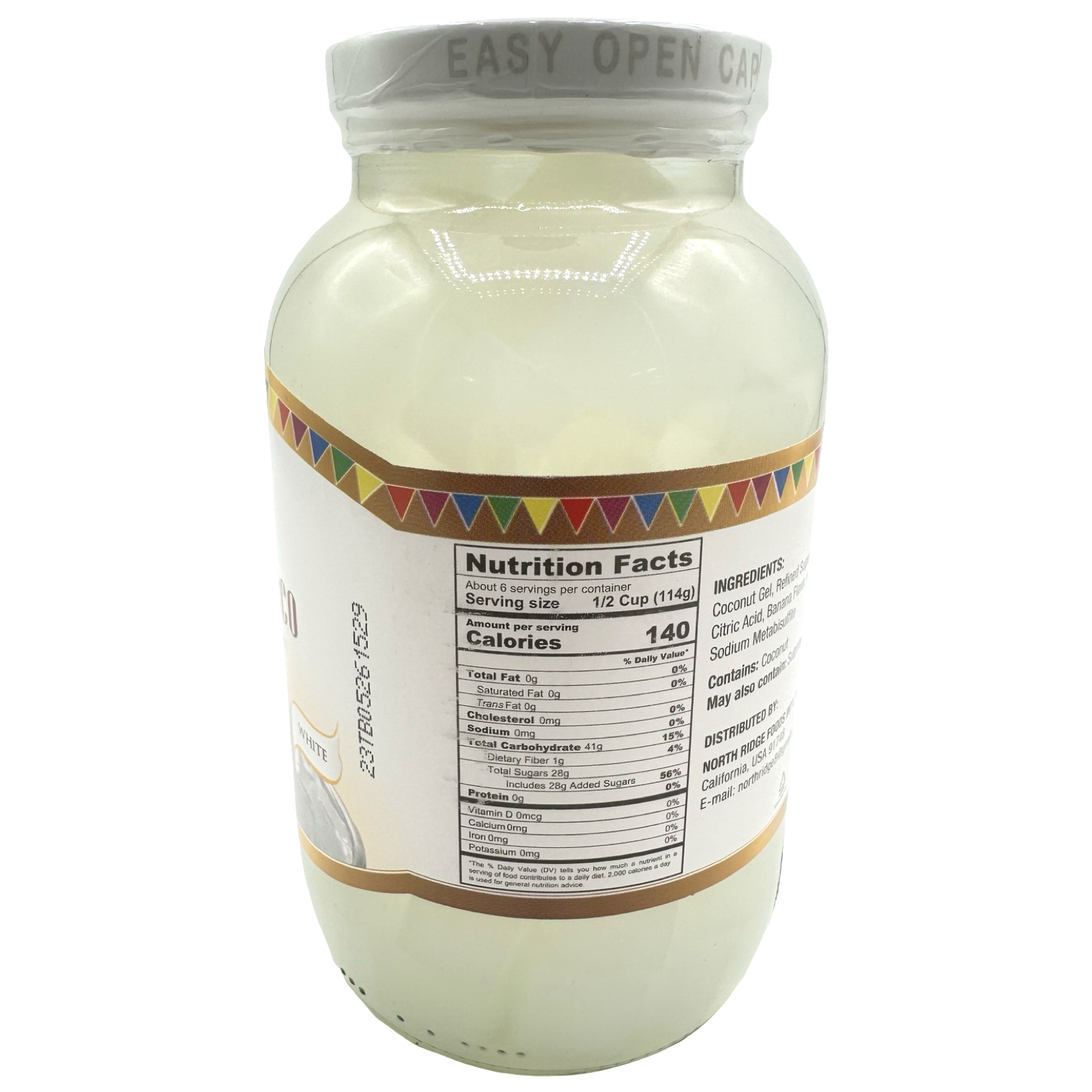 Barrio Fiesta White Nata De Coco - 24 OZ Tropical Treat
