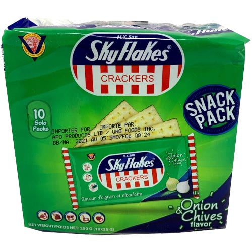 M.Y. San Skyflakes Onion & Chive Flavor Crackers - 250 G (Great Deal!)