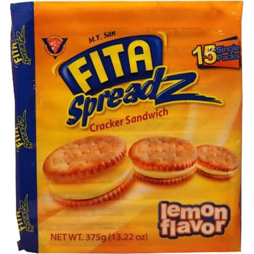 Great Deal! M.Y. San Fita Lemon Flavored Spreadz Cracker Sandwiches - 15 Pack (375 G)