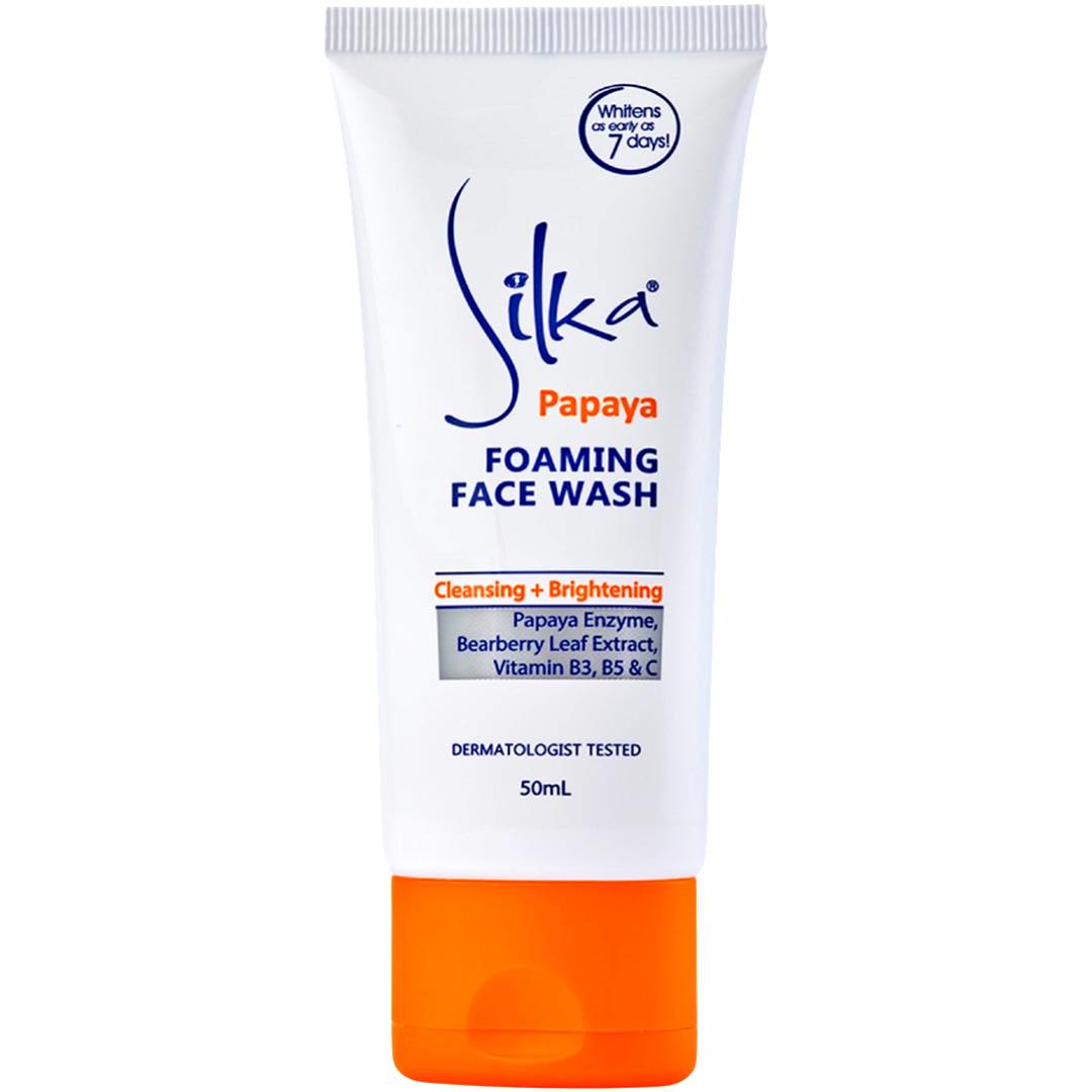 Silka Papaya Foaming Face Wash - 50 ML for Cleansing and Skin Brightening