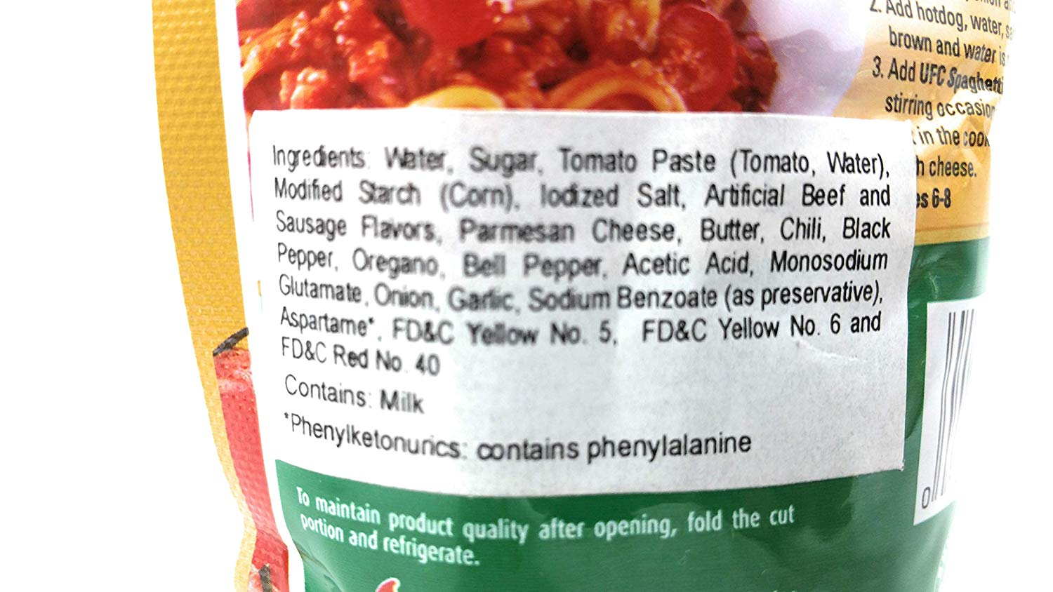 UFC Sweet Filipino Style Spaghetti Sauce Mix in Doypack