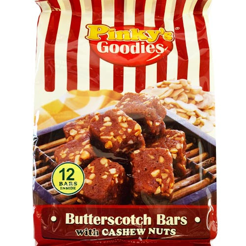 Pinky's Butterscotch Cashew Nut Bars - 12 Pieces, 7.60 OZ