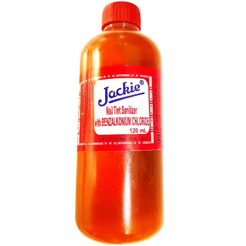 Jackie Nail Sanitizing Tint - 120 ML with Benzalkonium Chloride, Ideal for At - Home Manicures