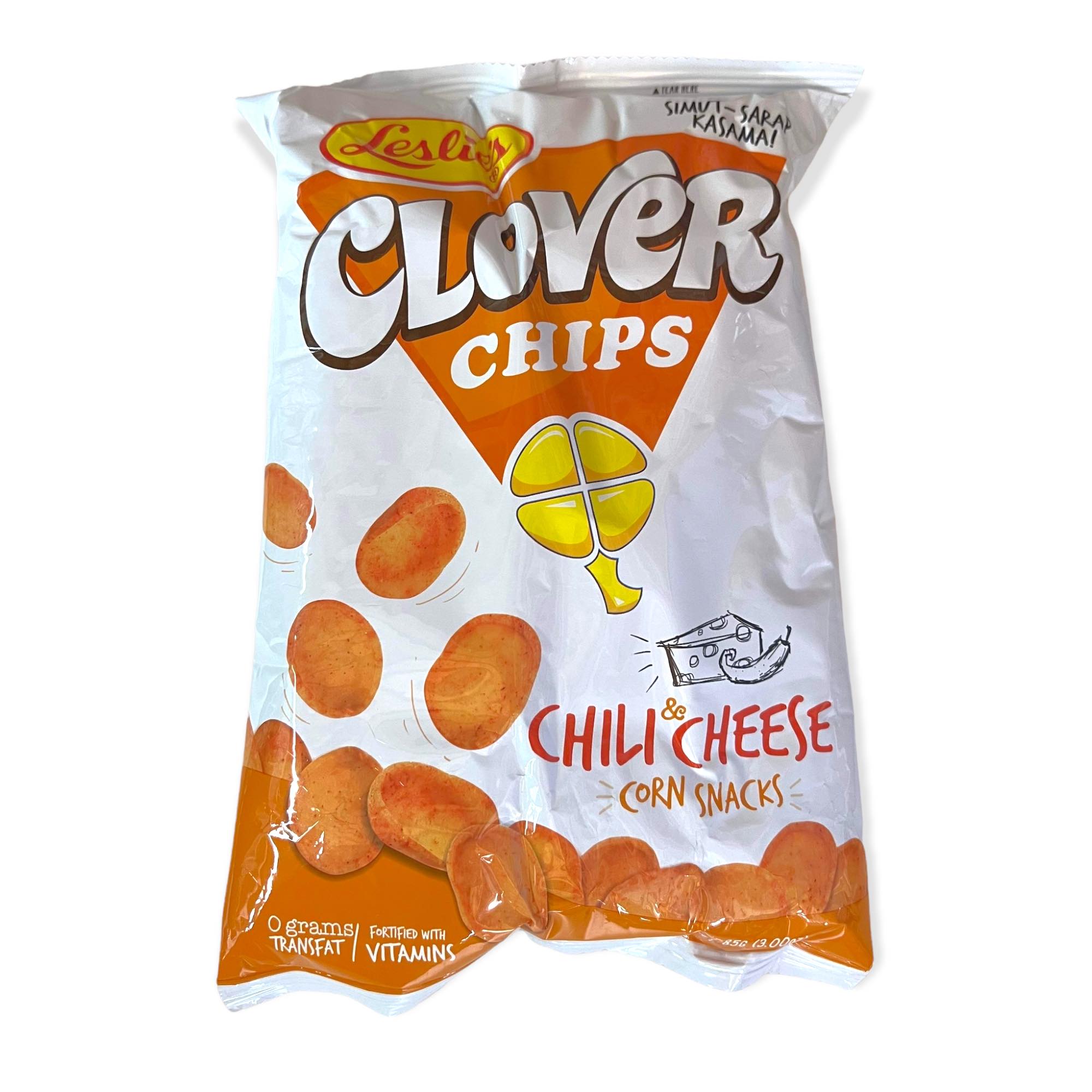 Leslies Chili & Cheese Clover Chips - 85 G, Tasty Snack!
