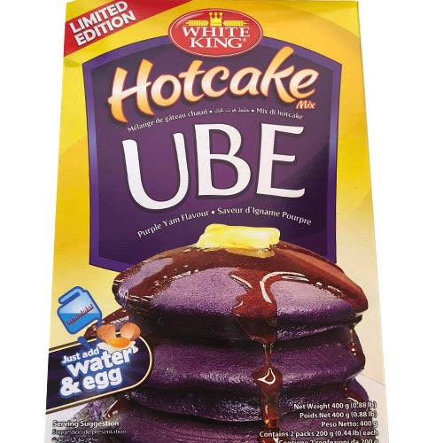 White King 400 G UBE Purple Yam Flavour Hotcake Mix - A Unique Breakfast Treat