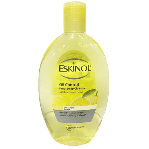 Eskinol Facial Deep Cleanser - Oil Control with Pure Lemon Extract - Anti-Bacterial Micro Cleanse