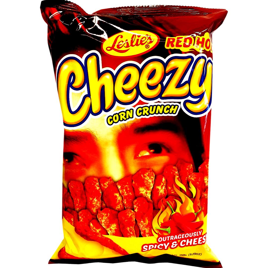 Leslie's Red Hot Cheezy Corn Crunch - 150 G Snack