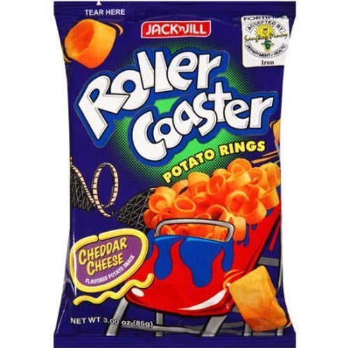 Jack & Jill's Cheddar Cheese Flavored Roller Coaster Potato Rings - A Fun Snack