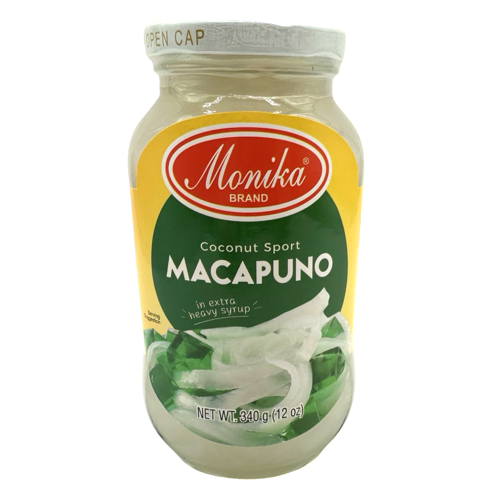 Monika Brand - 12 OZ Macapuno in Rich Extra Heavy Syrup Coconut Delight