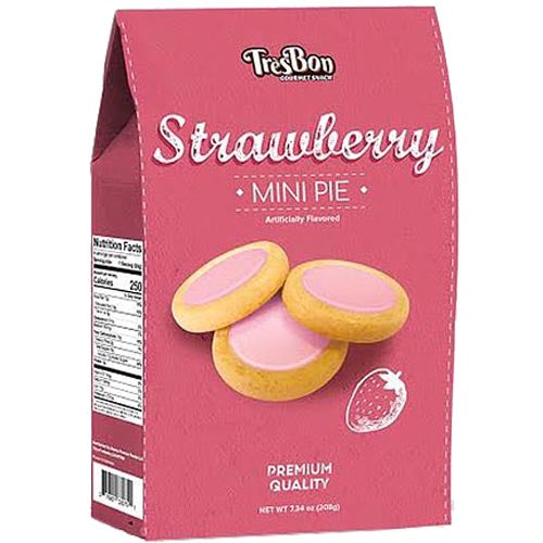 TresBon Premium Strawberry Mini Pie - 208 G, Ideal Snack