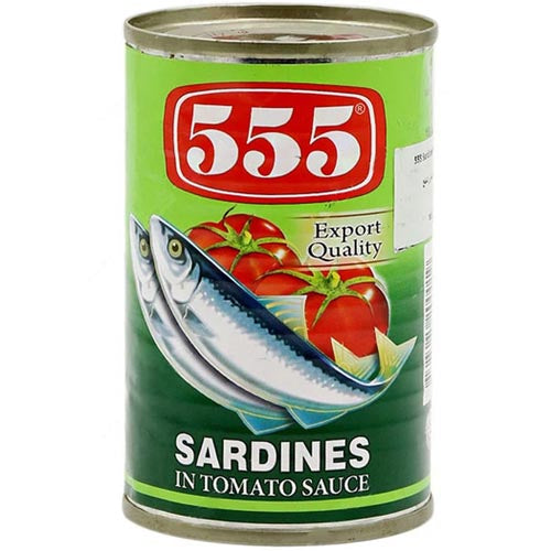 Delicious 555 Sardines Packed in Nutritious Tomato Sauce, 155 G