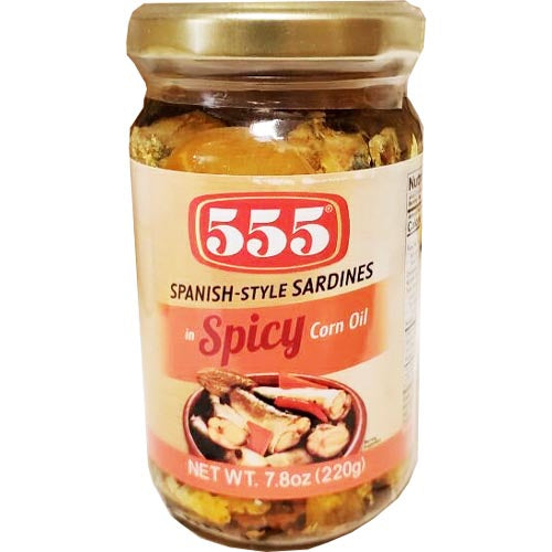 555 Spicy Spanish-Style Sardines in Corn Oil - 220 G