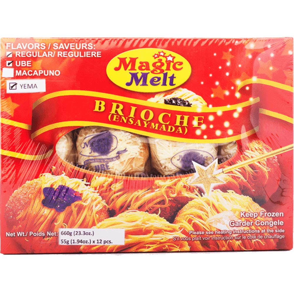 Magic Melt Brioche Ensaymada - 12 PCS (660G) - Regular, UBE, Yema Flavors