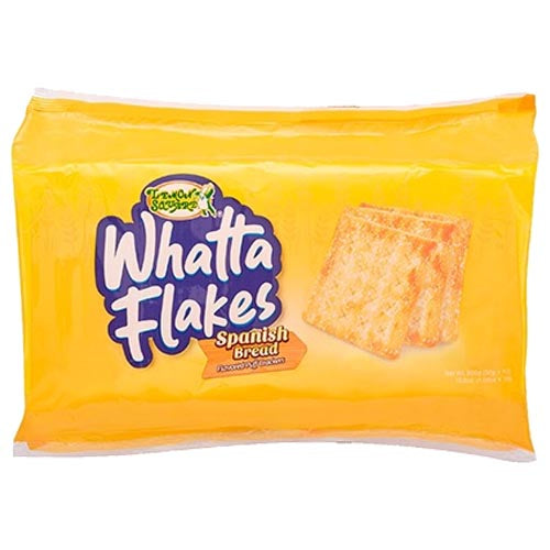 Lemon Square Whatta Flakes Spanish Bread - 10 Pack (300g) - Delicious Flavored Puff Crackers